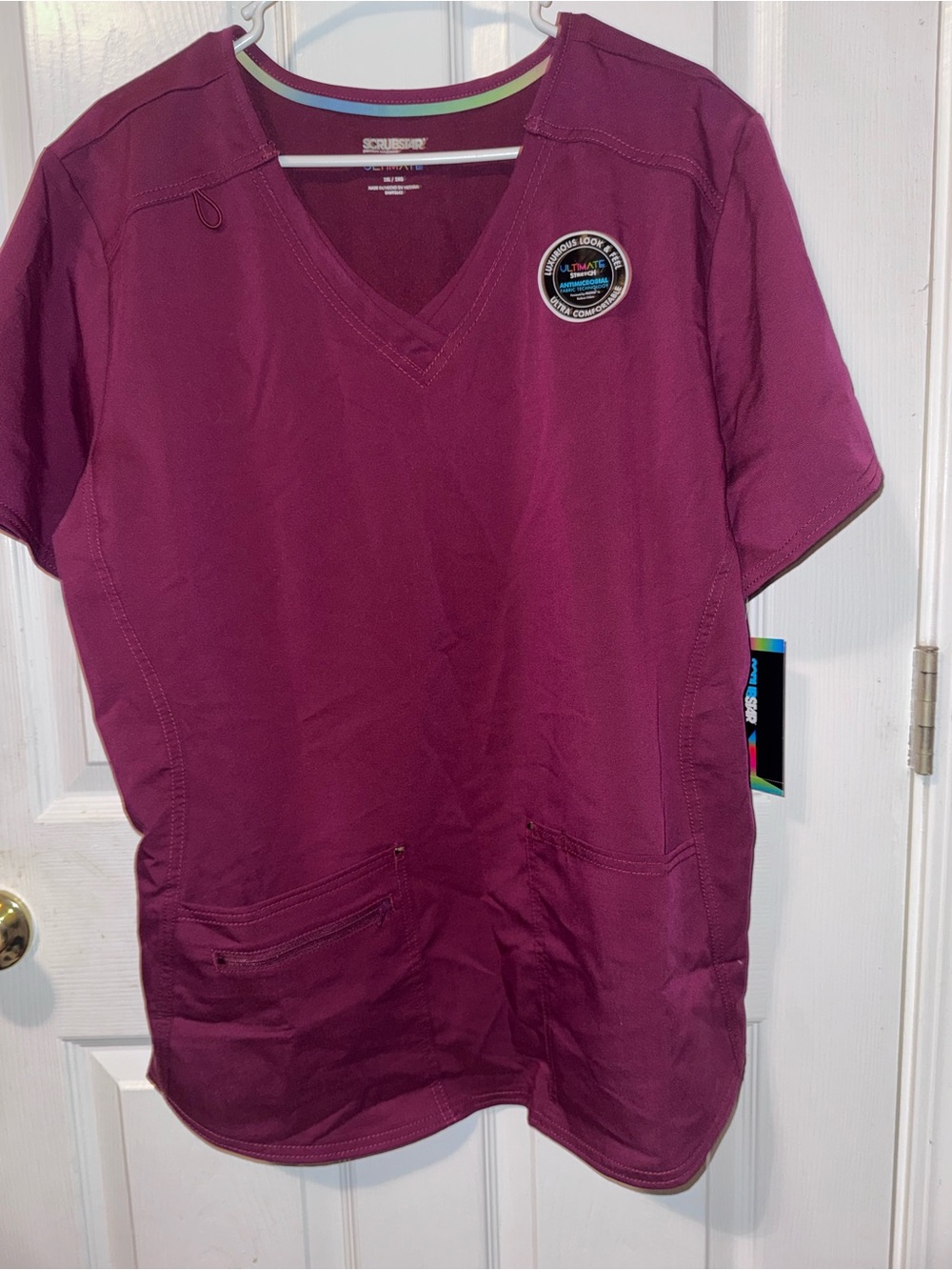 Scrub Star Scrub Top Burgundy